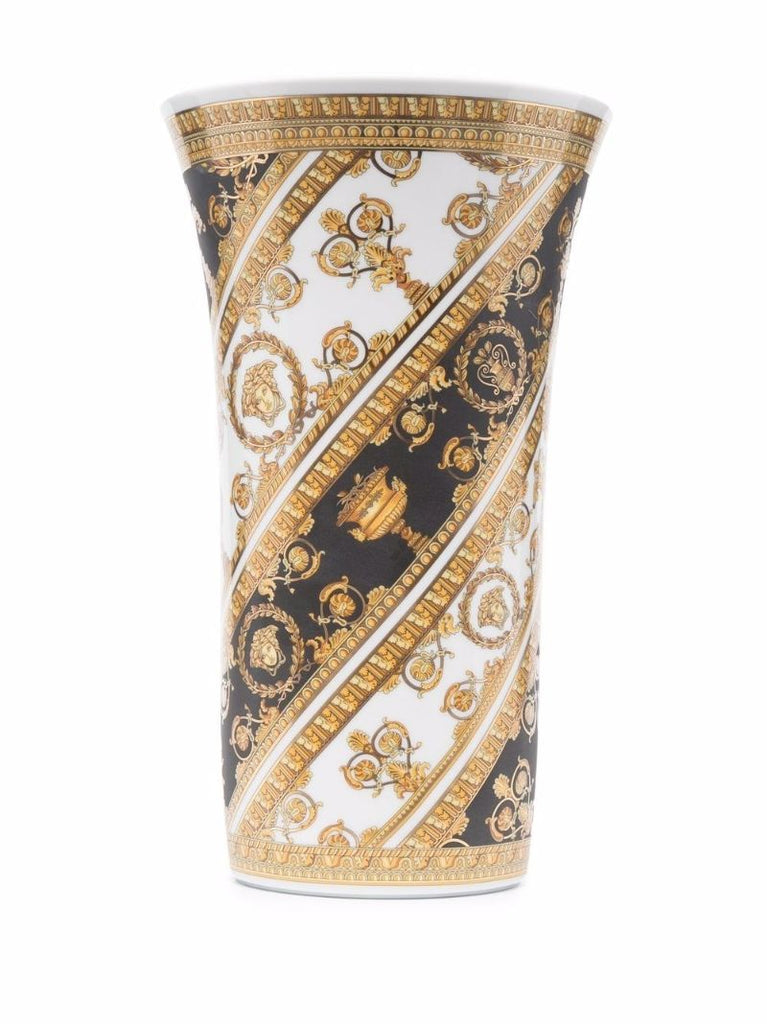 Gold Baroque Print Vase