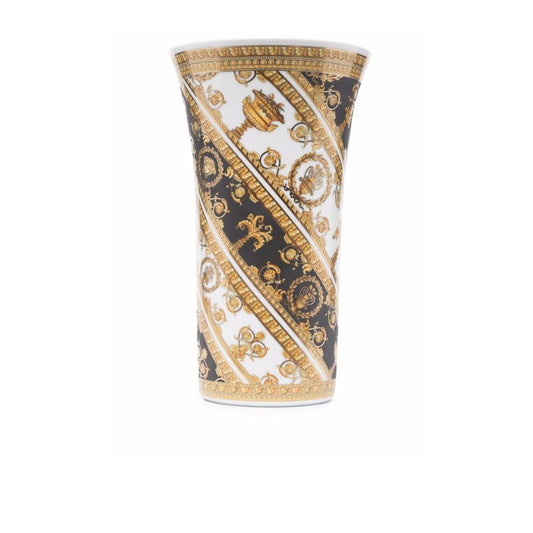 Gold Baroque Print Vase