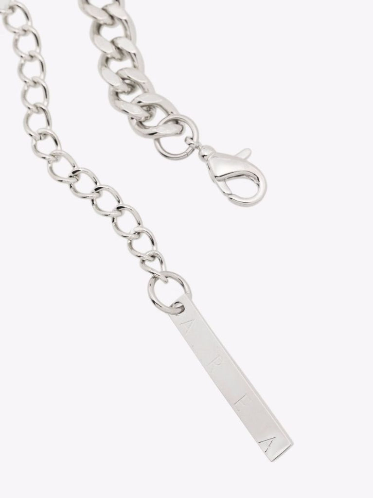 Silver Tone Crystal Choker Necklace