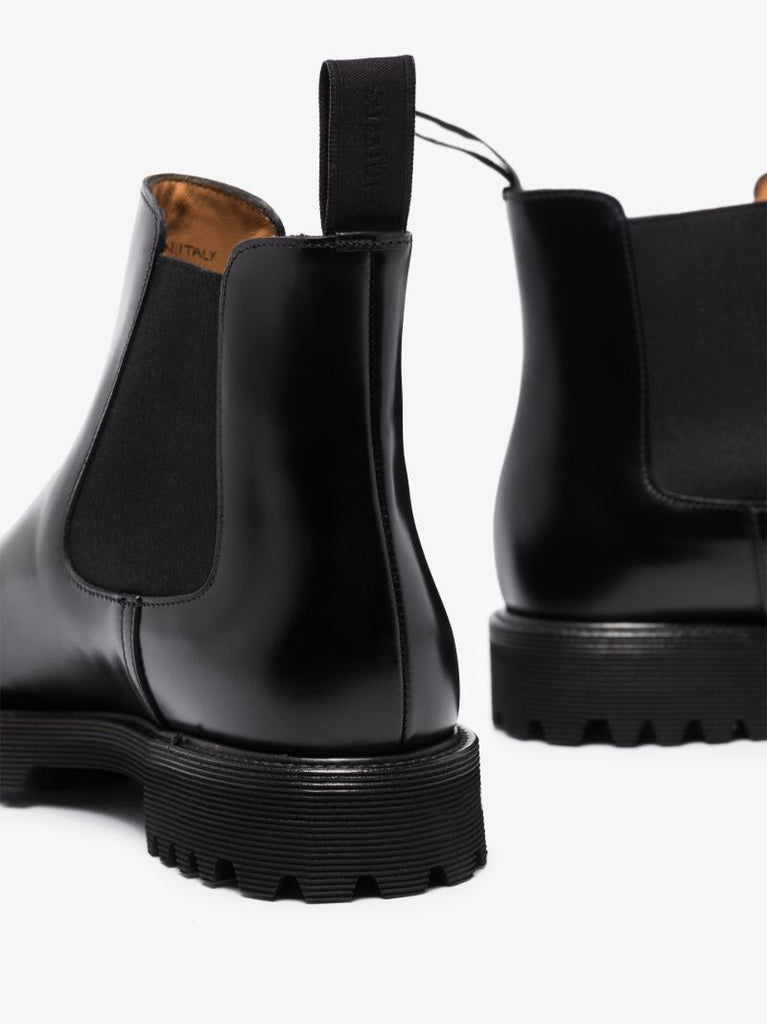 Black Nirah Leather Chelsea Boots