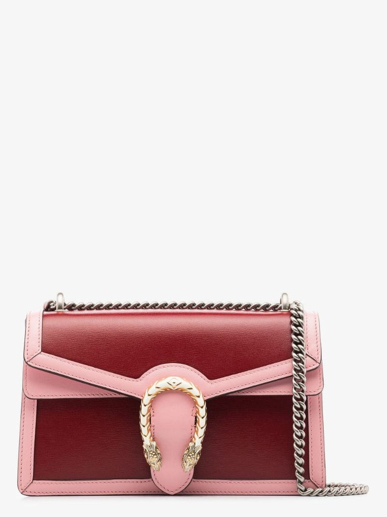 Red and Pink Dionysus Small Leather Shoulder Bag