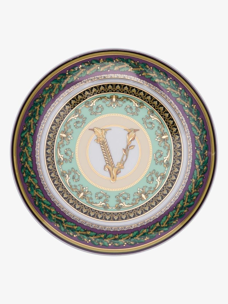 Green Baroque Mosaic Ceramic Plate