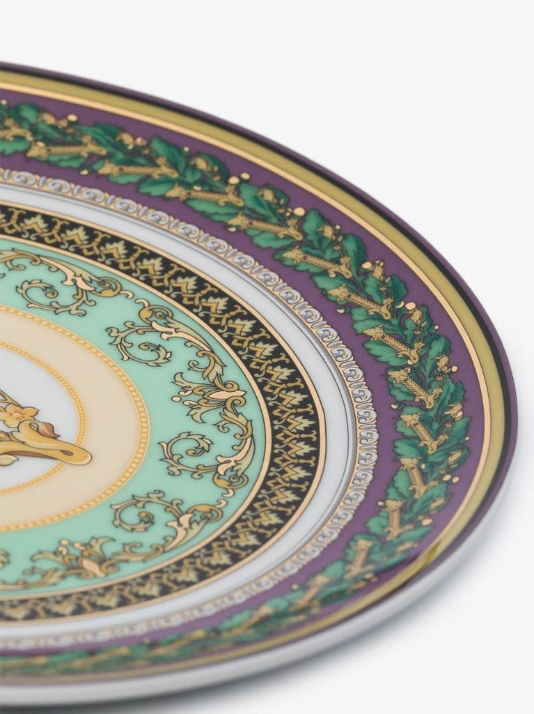 Green Baroque Mosaic Ceramic Plate