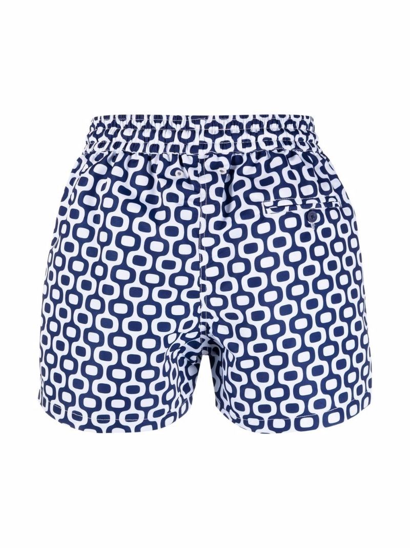 Blue Sport Swim Printed Swim Shorts