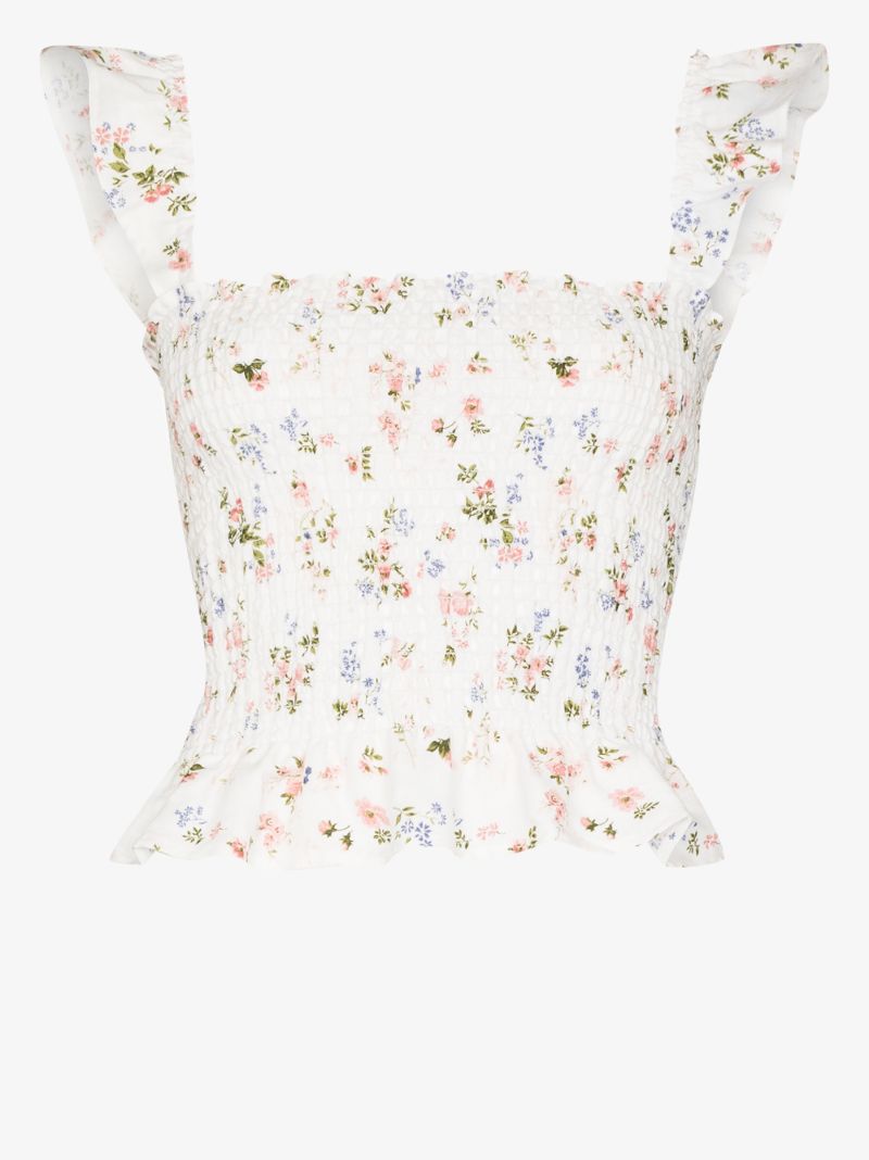 Junebug Smocked Linen Top