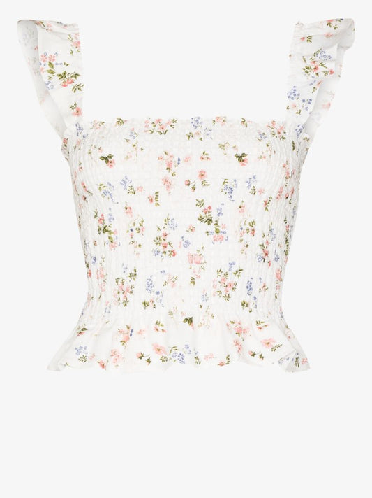 Junebug Smocked Linen Top