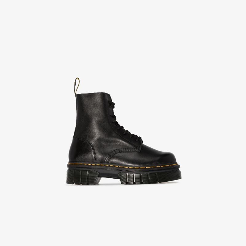 Black Audrick Platform Leather Boots