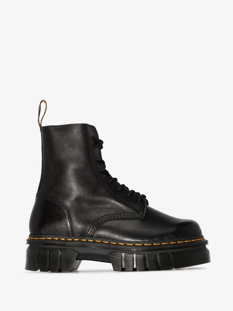 Black Audrick Platform Leather Boots