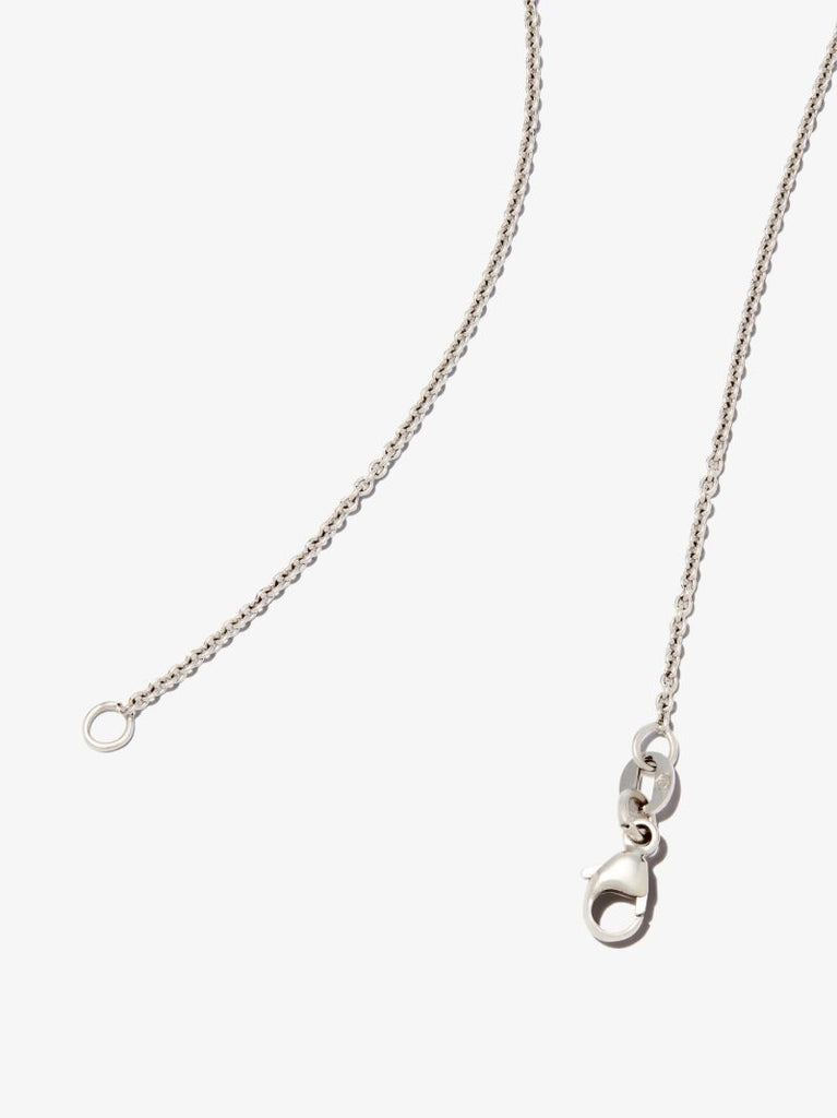 18k White Gold Garnet and Diamond Pendant Necklace