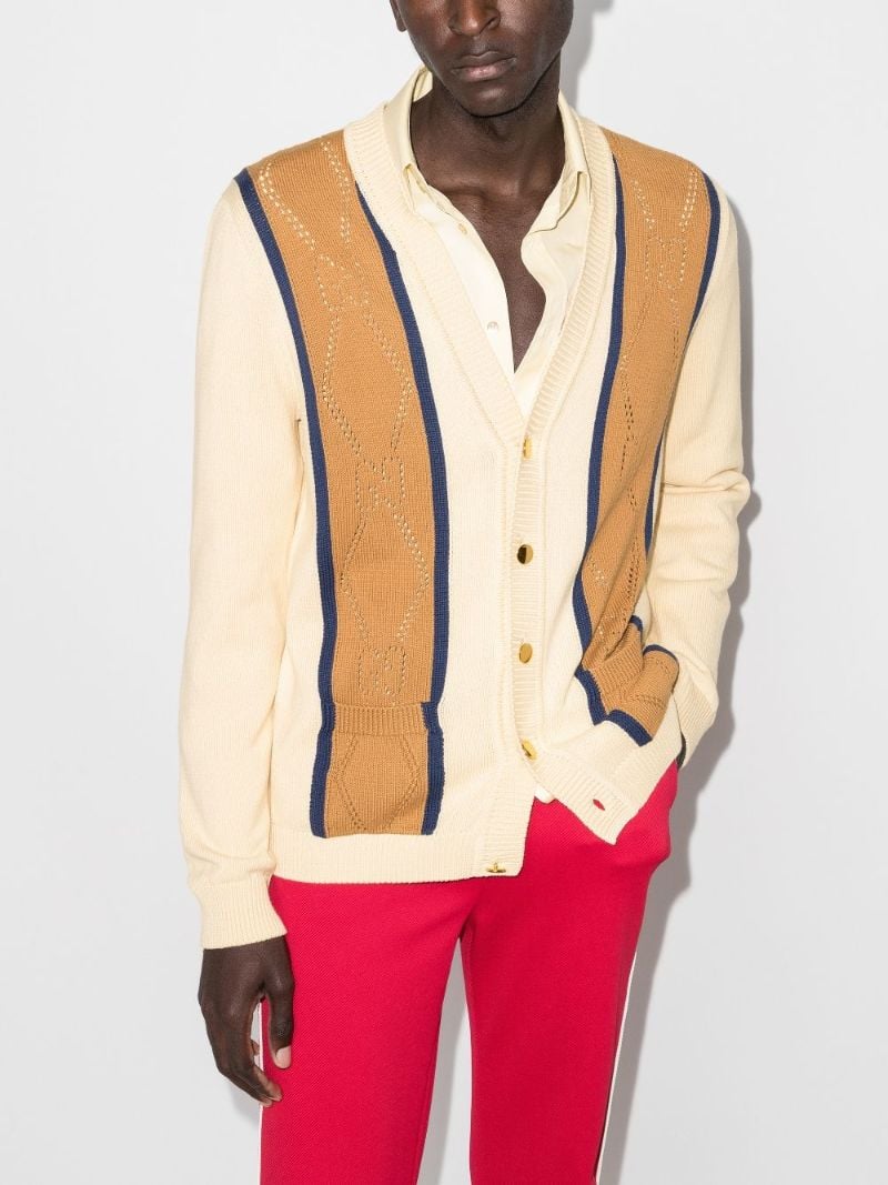 Gg Jacquard Knit Cardigan