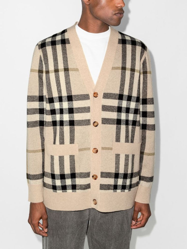 Wilmore Check Print Cardigan