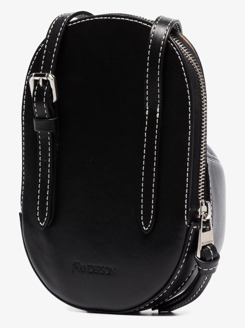 Black Midi Cap Leather Mini Bag
