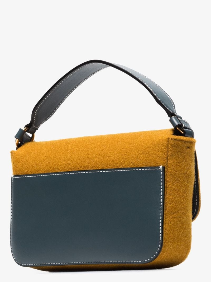 Yellow Anchor Midi Felt Shoulder Bag