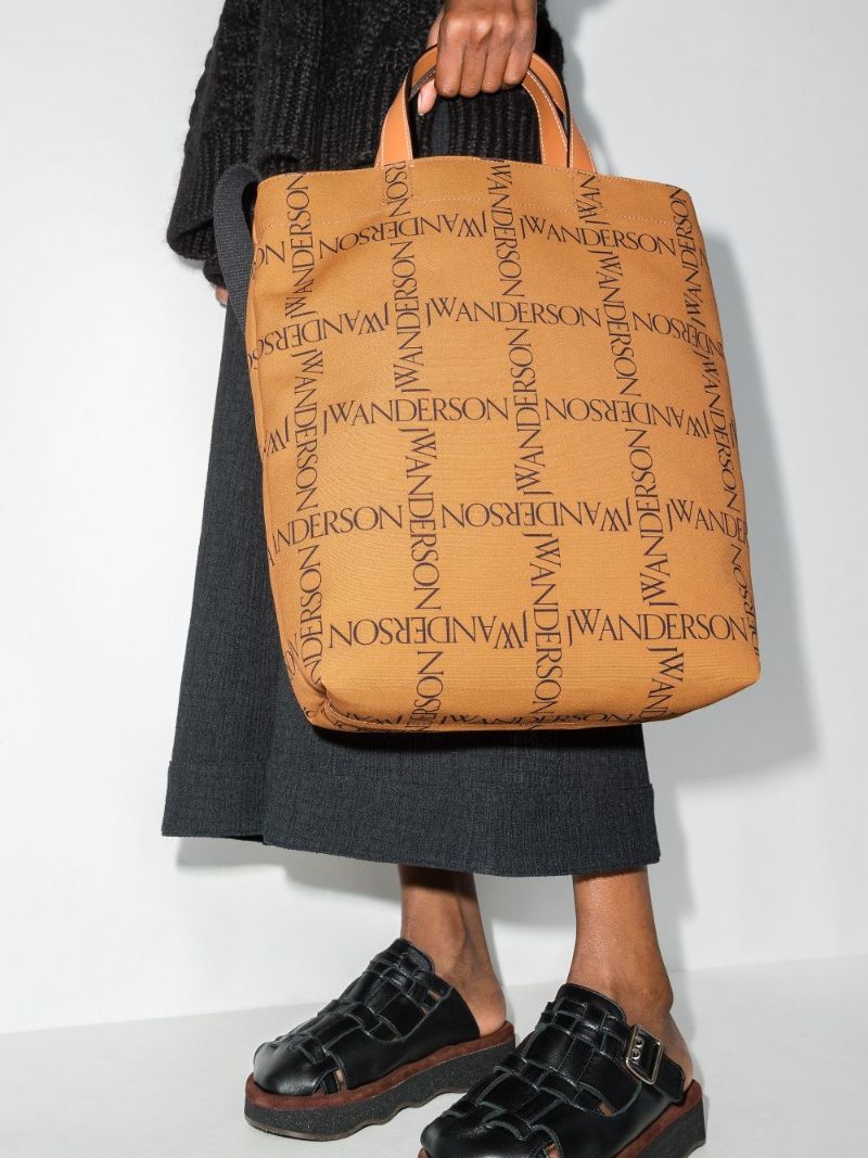 Neutral Logo Shopper Tote Bag