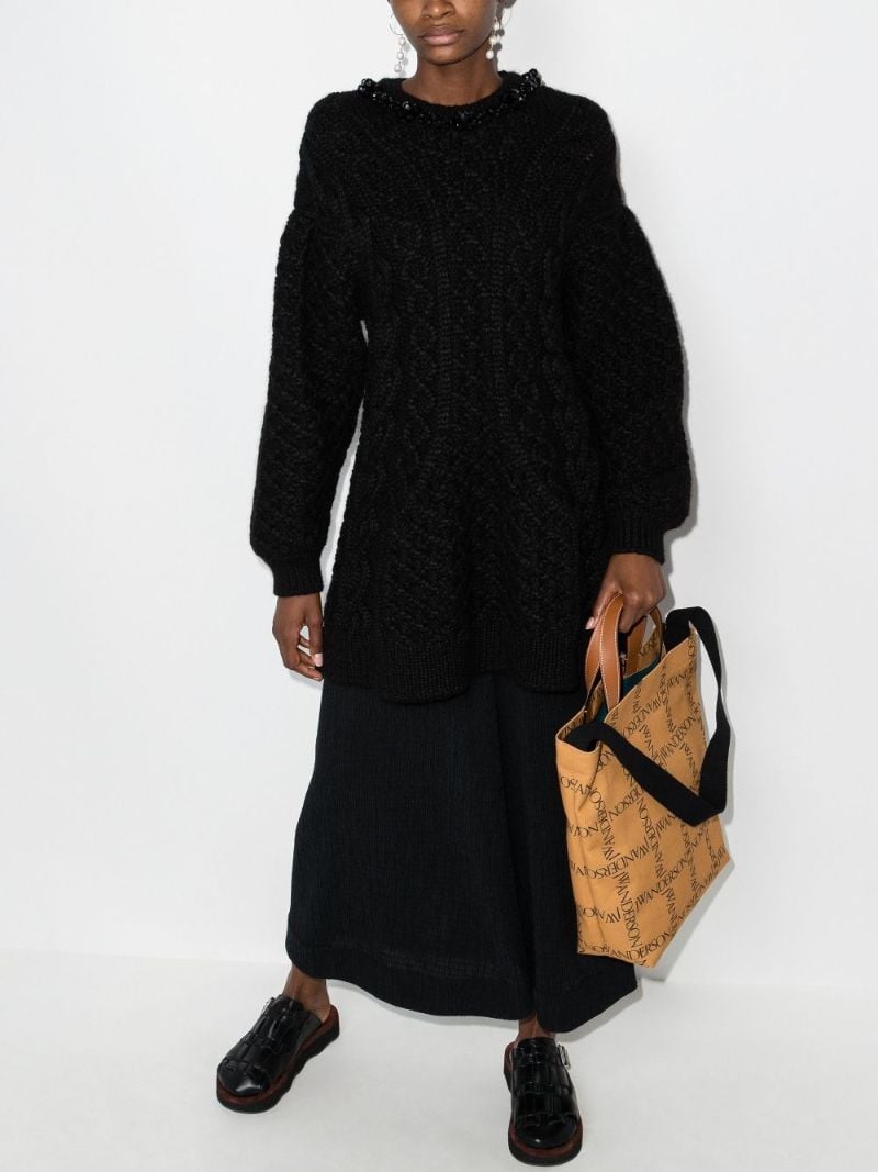 Neutral Logo Shopper Tote Bag