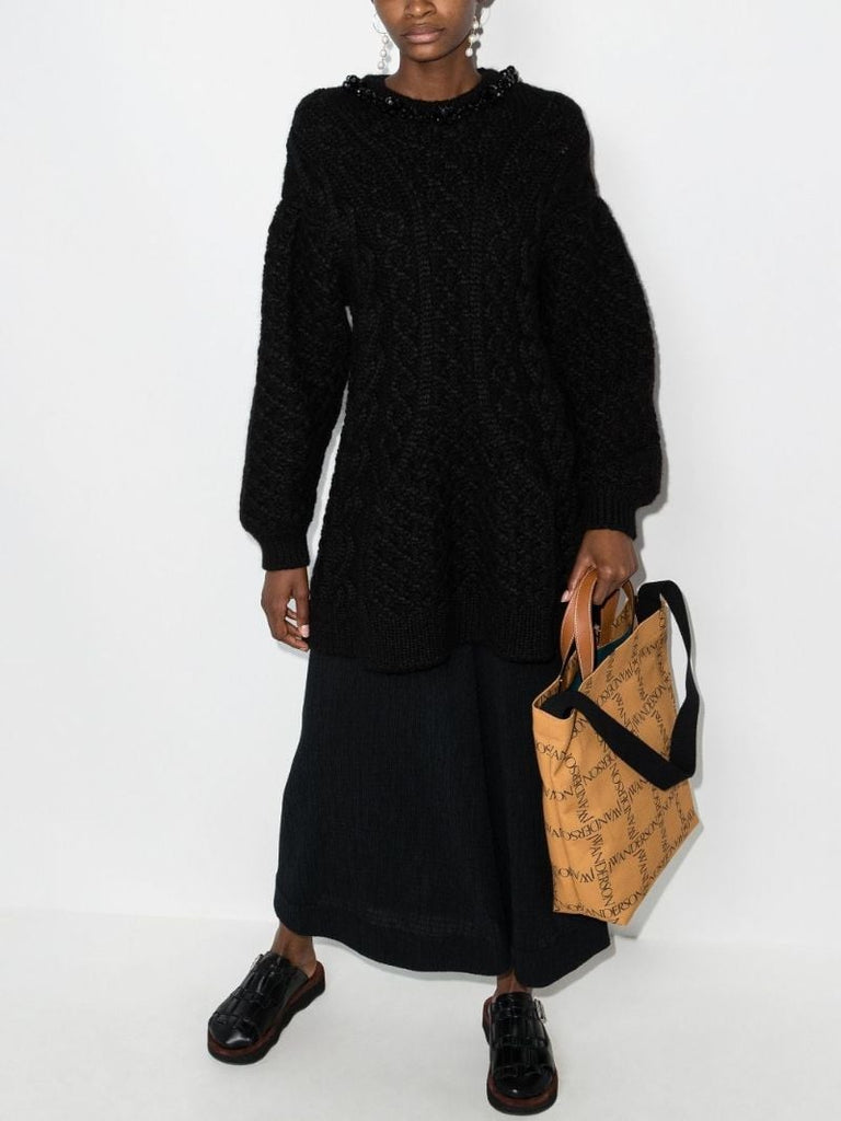 Neutral Logo Shopper Tote Bag
