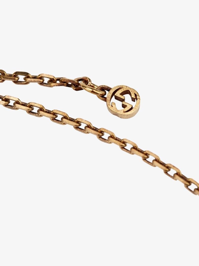 Gold Tone Gg Cone Necklace