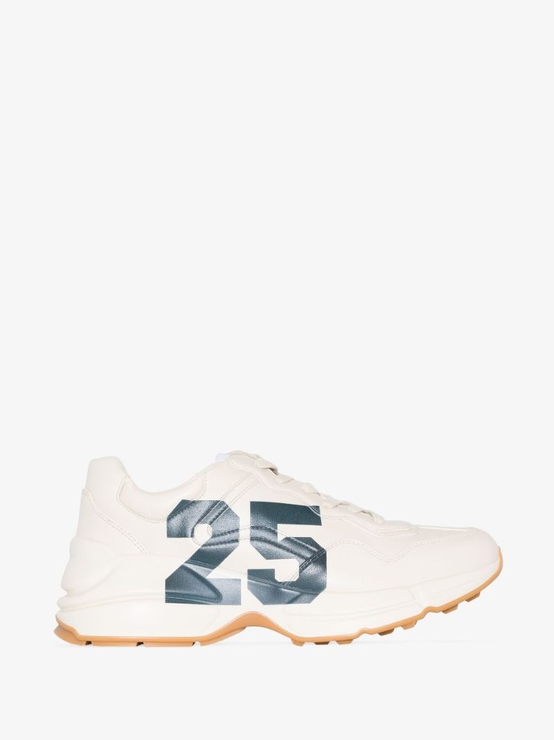 White Rhyton 25 Low Top Sneakers