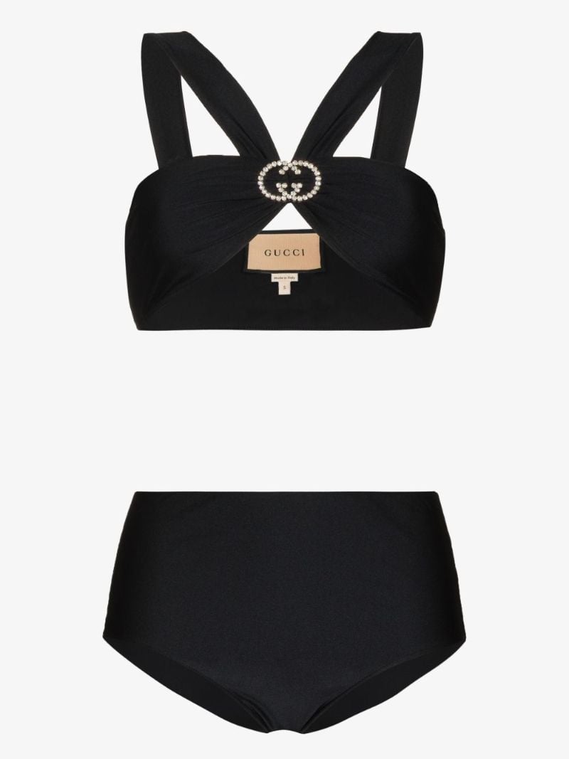 Gg Buckle Bandeau Bikini