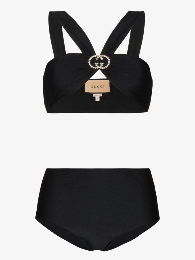 Gg Buckle Bandeau Bikini
