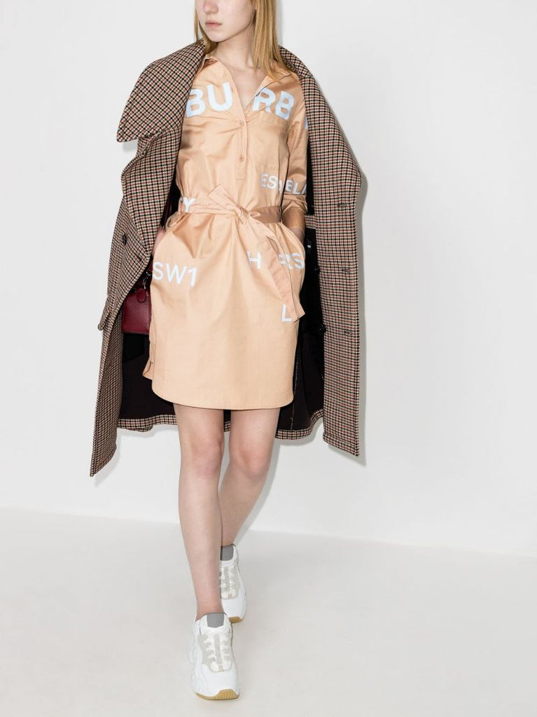 Kiley Logo Print Shirt Dress