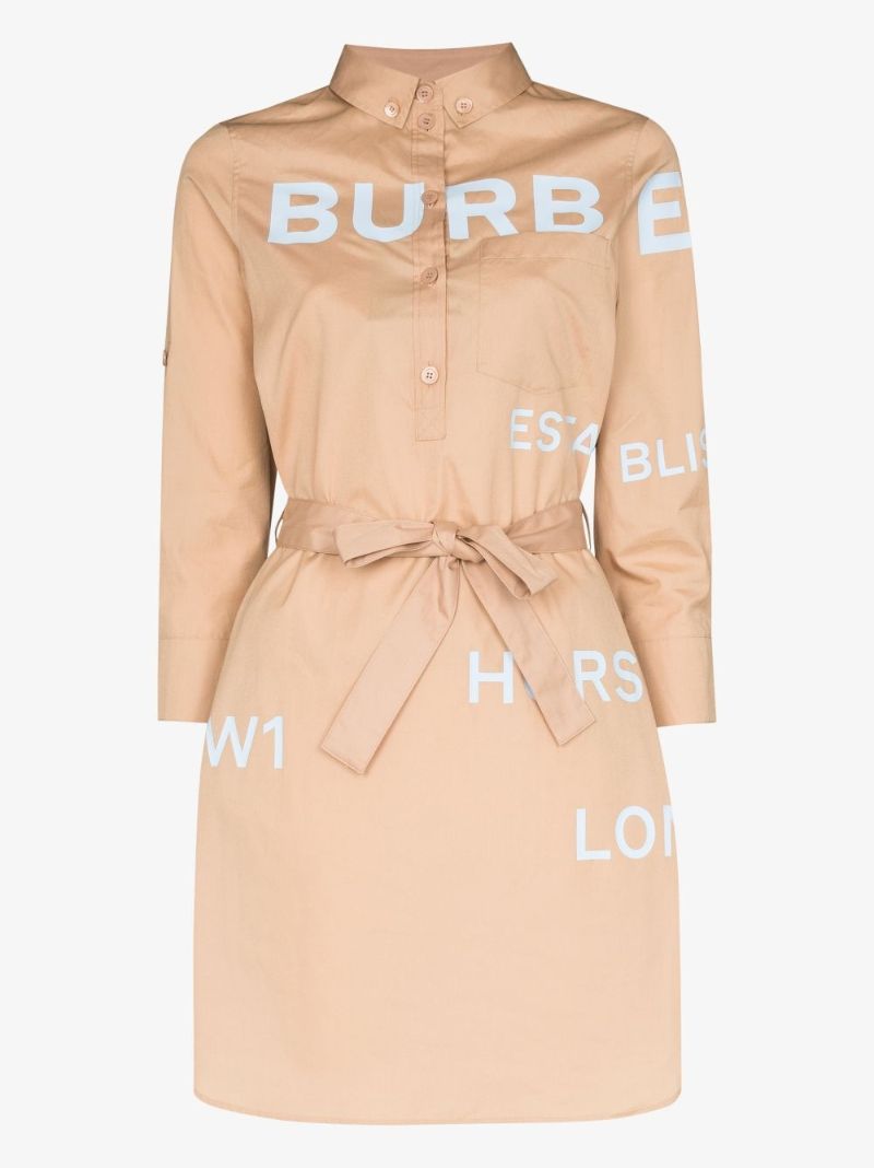 Kiley Logo Print Shirt Dress