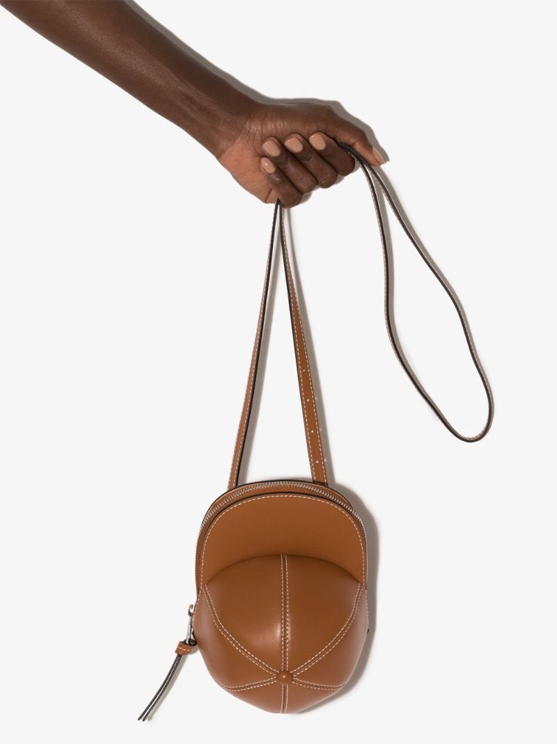 Brown Midi Cap Leather Mini Bag