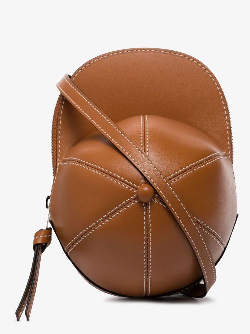 Brown Midi Cap Leather Mini Bag