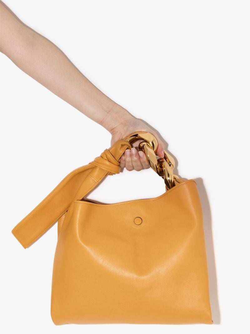 Yellow Small Chain Leather Shoulder Bag