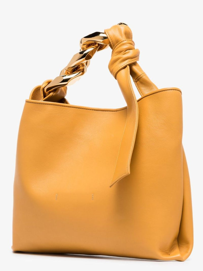 Yellow Small Chain Leather Shoulder Bag