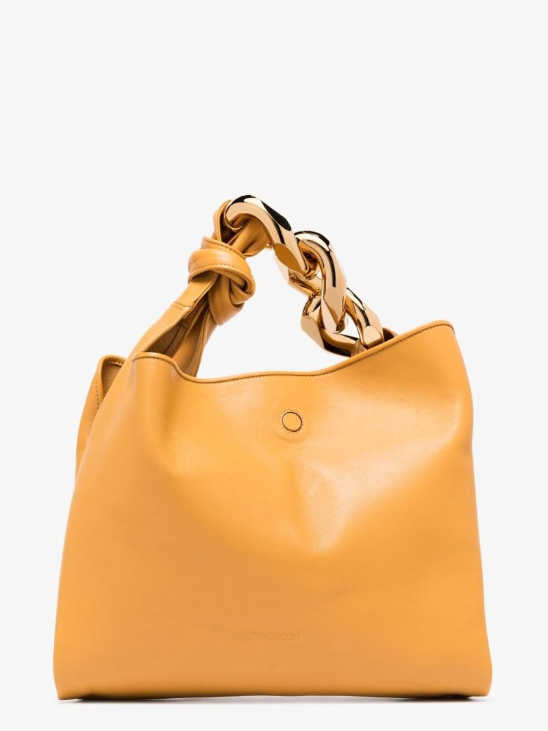 Yellow Small Chain Leather Shoulder Bag