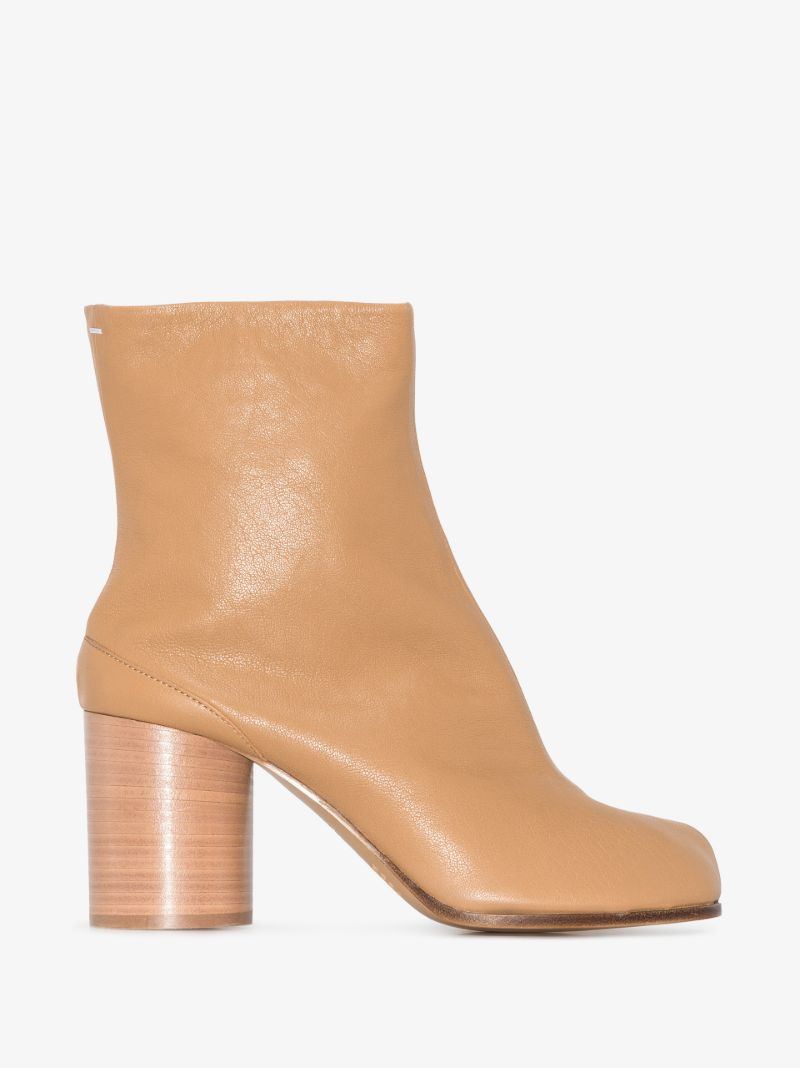 Brown Tabi 80 Leather Ankle Boots