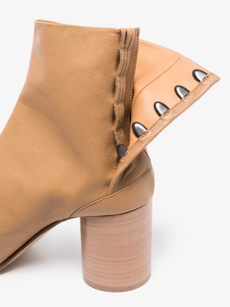 Brown Tabi 80 Leather Ankle Boots
