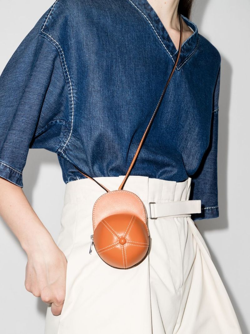 Brown Nano Cap Leather Mini Bag