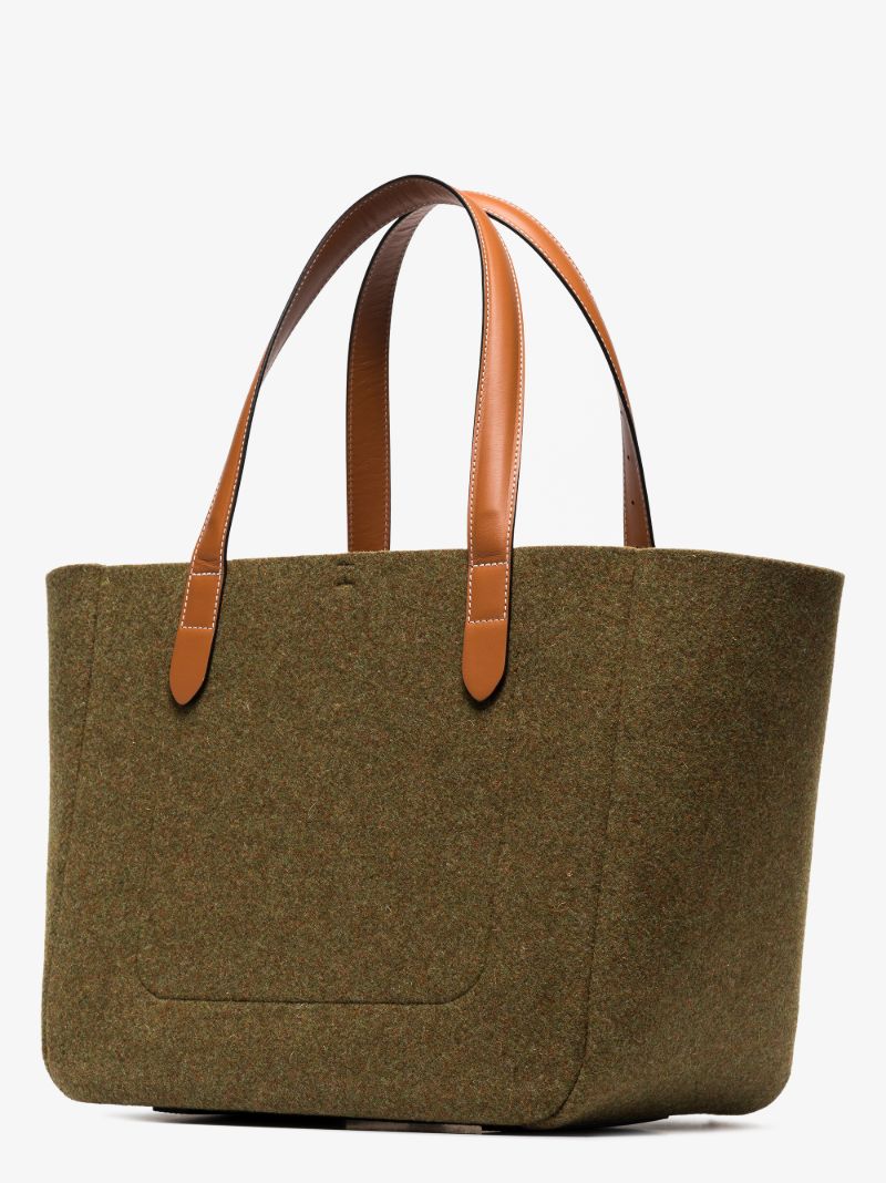 Green Belt Felt Tote Bag