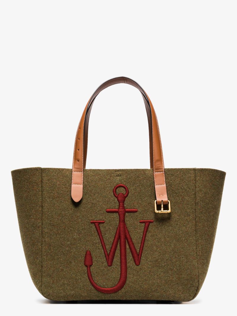 Green Belt Felt Tote Bag