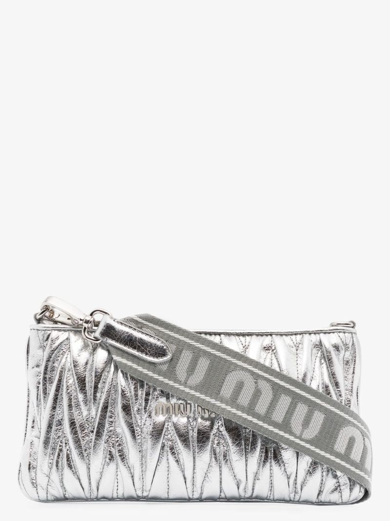 Quilted MatelassÃ_x0083_Â© Clutch Bag