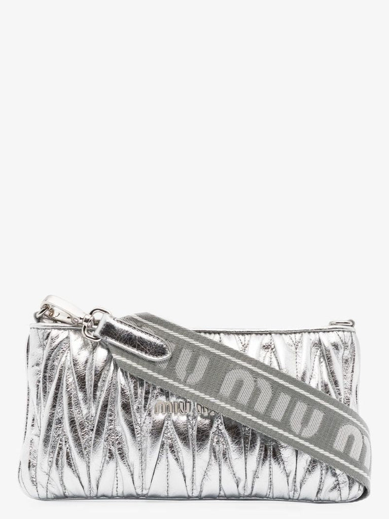 Quilted MatelassÃ_x0083_Â© Clutch Bag