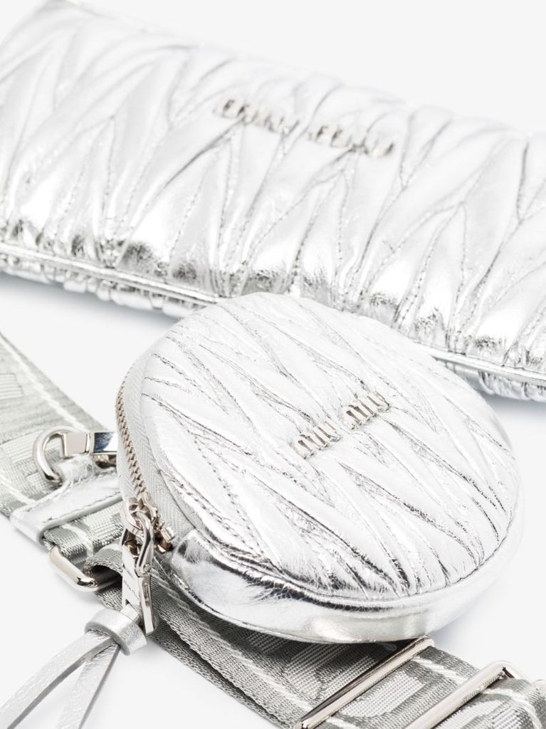 Quilted MatelassÃ_x0083_Â© Clutch Bag