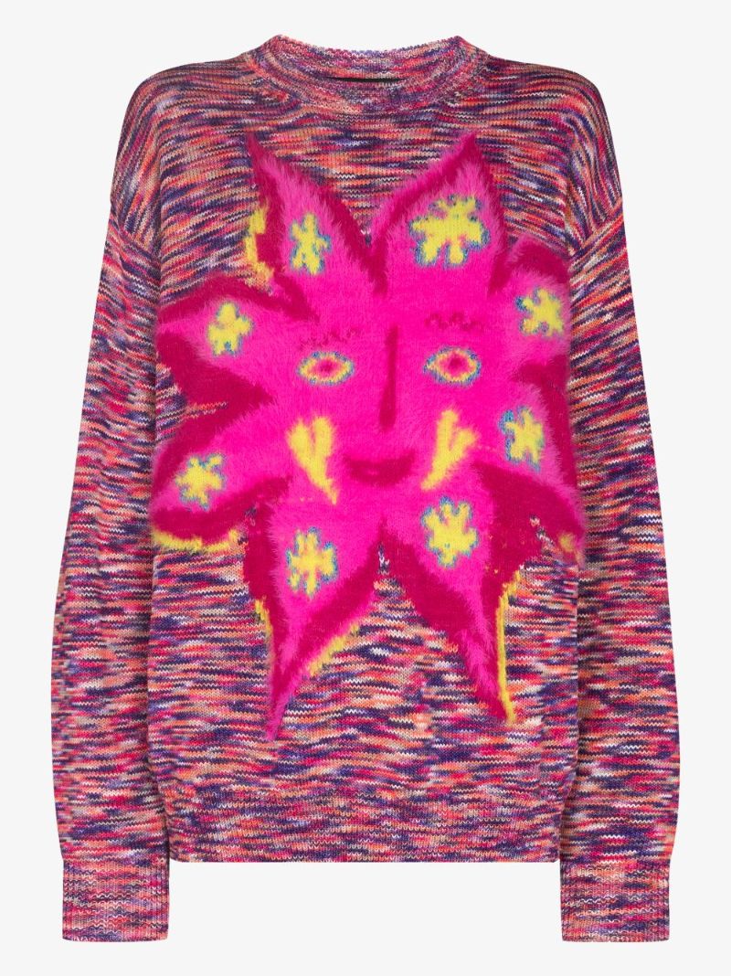 X Myfawnwy Floral Knit Sweater