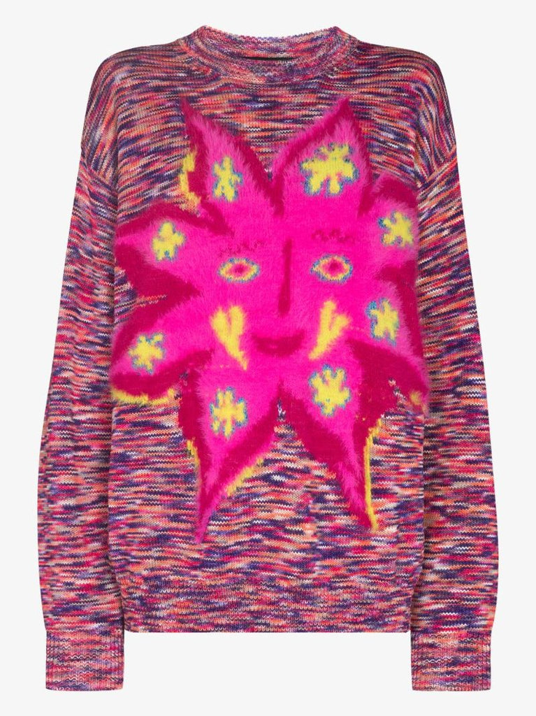 X Myfawnwy Floral Knit Sweater