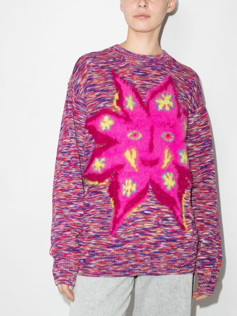 X Myfawnwy Floral Knit Sweater