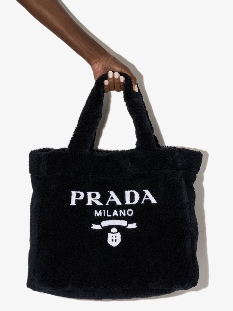 Logo-print Terry-cloth Tote Bag