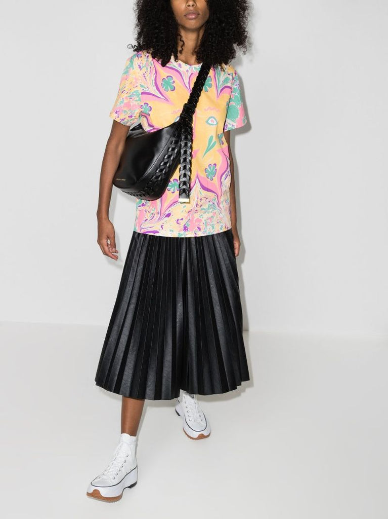 X Myfawnwy Flower Print Cotton T-shirt