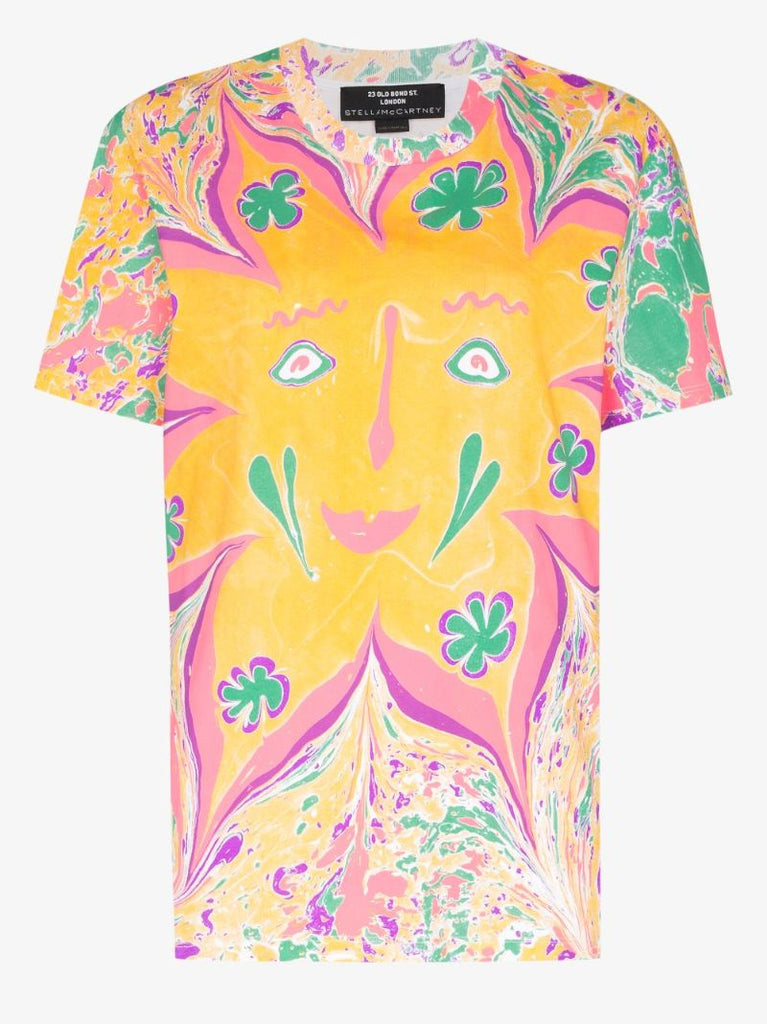 X Myfawnwy Flower Print Cotton T-shirt