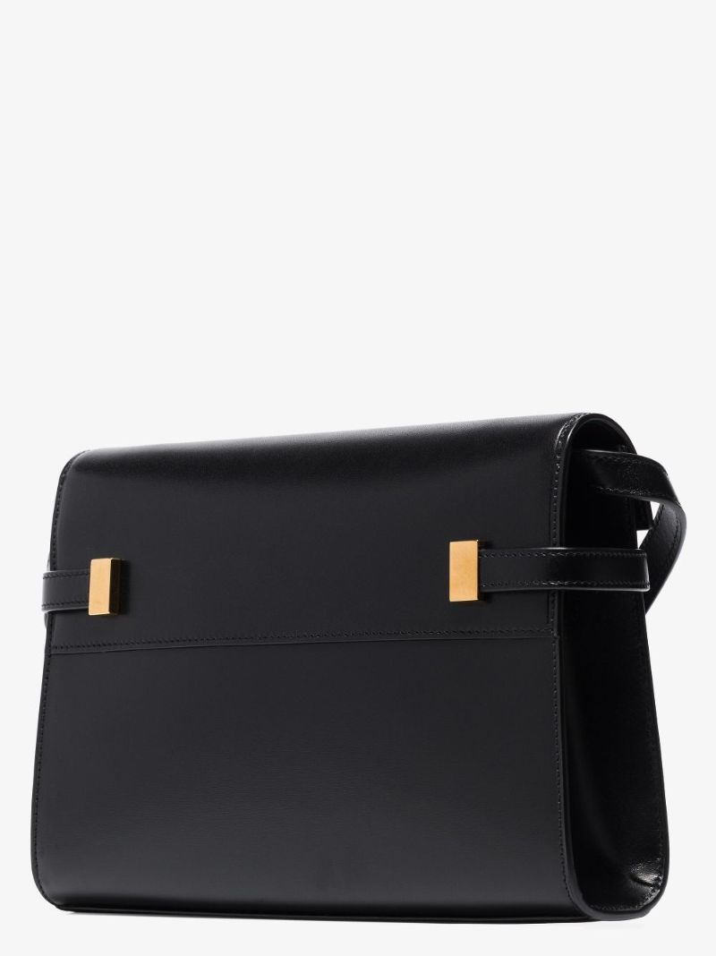Black Manhattan Small Leather Shoulder Bag