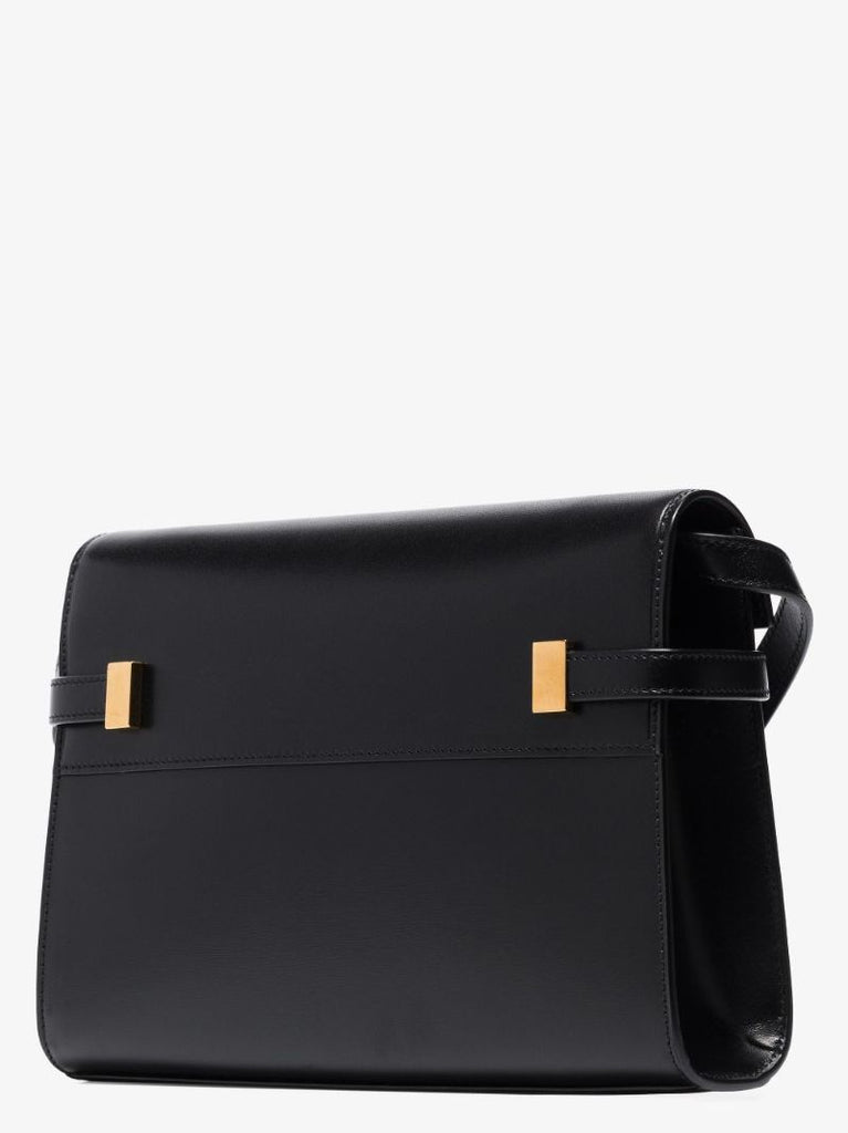 Black Manhattan Small Leather Shoulder Bag