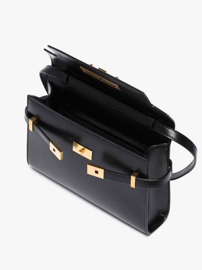 Black Manhattan Small Leather Shoulder Bag