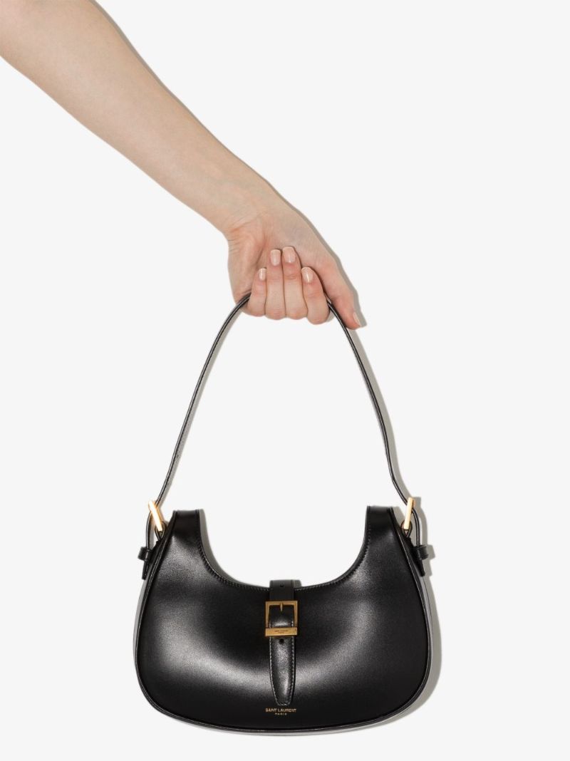 Black Le Fermoir Leather Shoulder Bag
