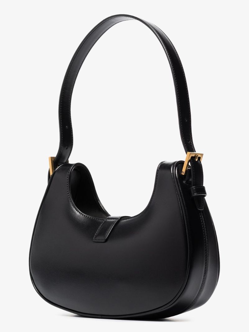 Black Le Fermoir Leather Shoulder Bag